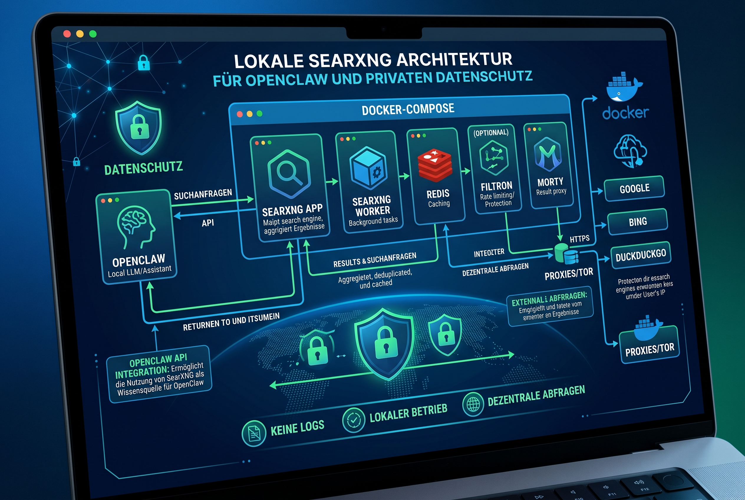 Lokale SearXNG-Suche für OpenClaw