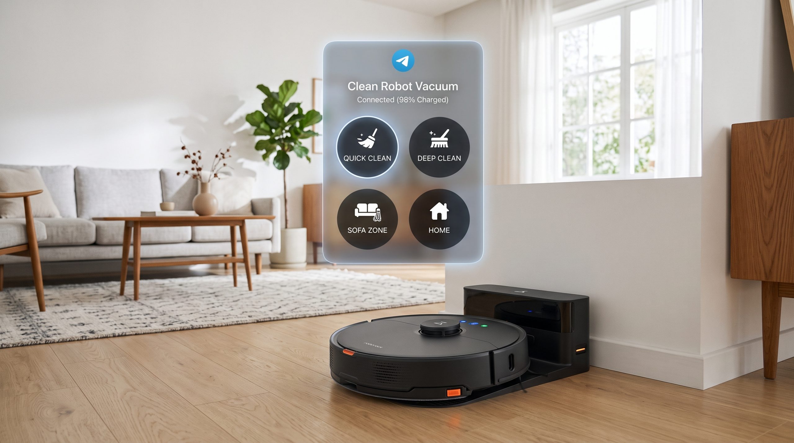 Roborock per Telegram steuern — komplett lokal, ohne Cloud, ohne Home Assistant